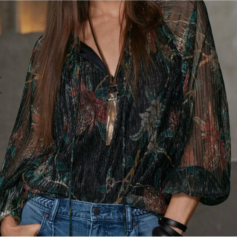 JOHNNY WAS - EVELINA METALLIC BLOUSE